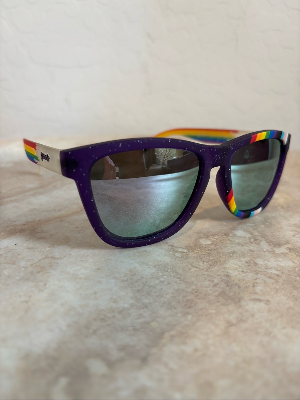 Goodr The Gang’s All Queer Pride Purple Rainbow Wayfarer Sunglasses